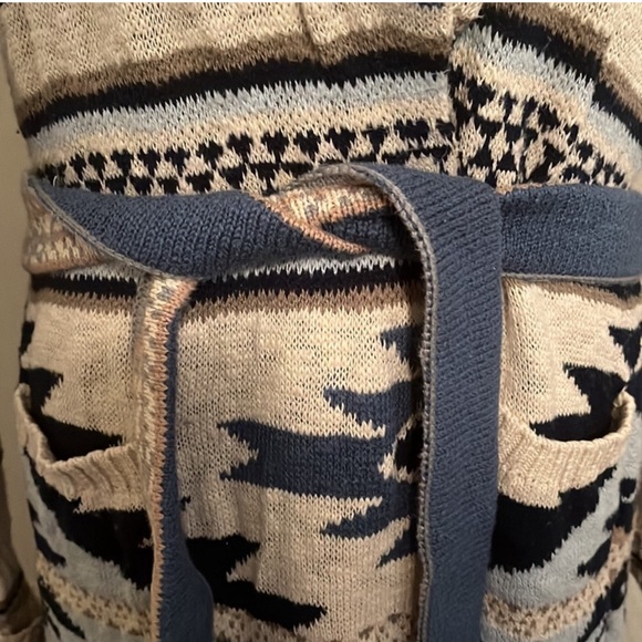 Faherty Southwestern Paloma Cardigan Sweater Duster sz Small GORGEOUS ombré blue - Picture 8 of 10